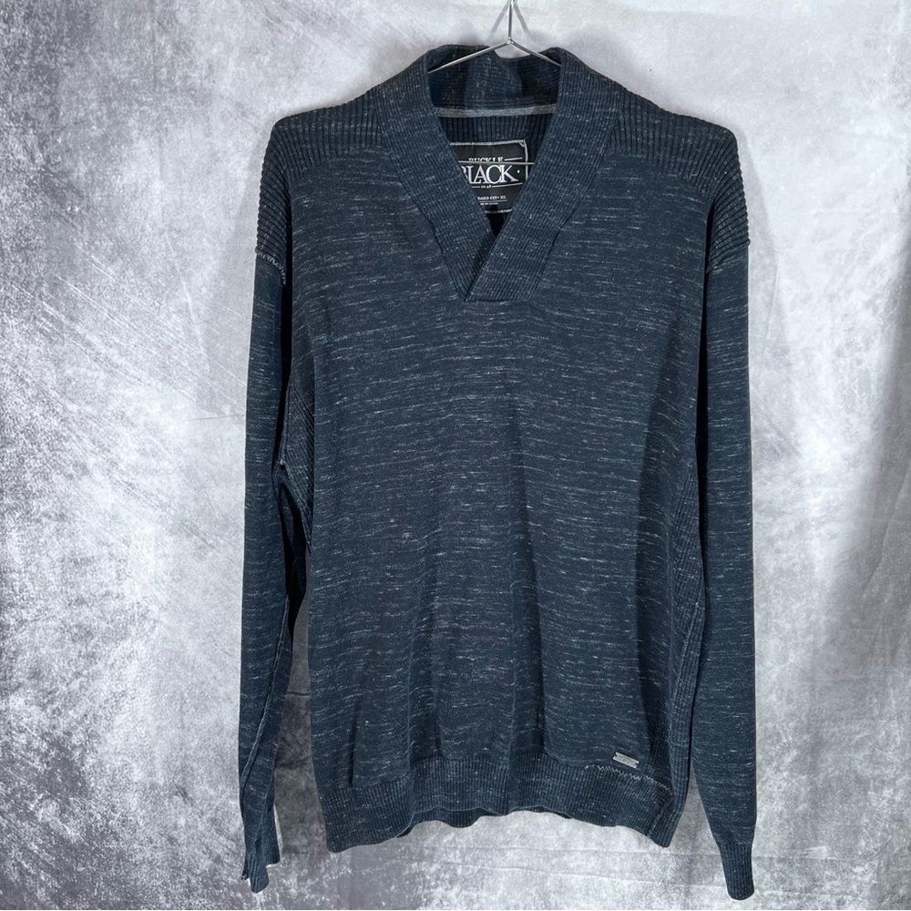 Buckle Black Pullover V Neck Sweater